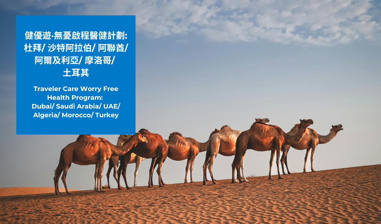 健優遊·無憂啟程醫健計劃: 杜拜/沙特阿拉伯/阿聯酋/阿爾及利亞/摩洛哥/土耳其