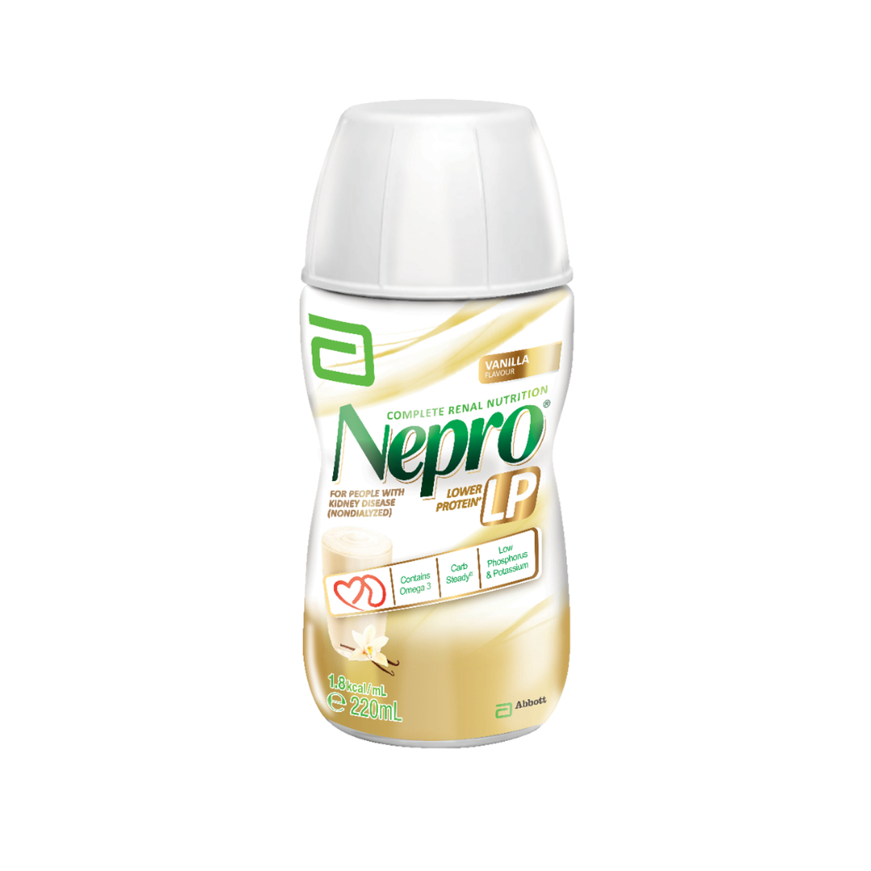 雅培怡腎康低蛋白營養飲品 (呍呢拿味) 220毫升 x 24樽 (送貨產品)